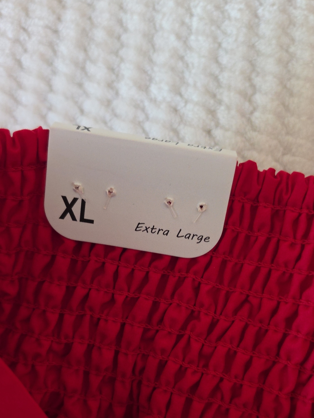 Palm Rio Bright Red Gathered Midi Skirt Brand New - Picture 8 of 9